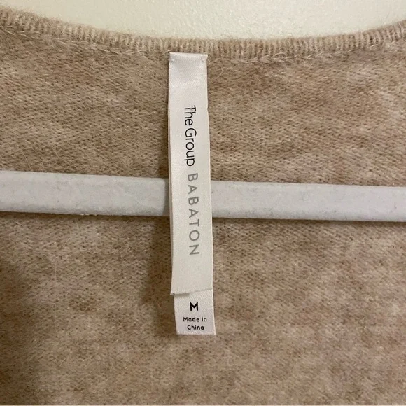 Babaton The Group Bambini Oatmeal Wrap Sweater Alpaca Wool Medium - Picture 8 of 10